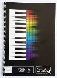Croxley JD181 12 Stave A4 32 page wire bound music book