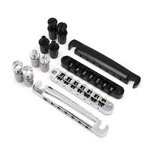 7 String electric guitar Les Paul Style bridge and tailpiece set-Black or chrome