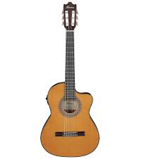 Ibanez GA series nylon string guitar- GA5TCE3Q-AM 3/4 size Thinline Cutaway Classical body