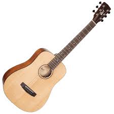 Cort earth mini acoustic solid top travel guitar with bag -earth-mini