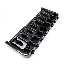 8 string fixed electric guitar bridge- Matt Black