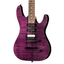 Kramer striker figured HSS transparent purple electric guitar- KSTFLSTHSS-TP
