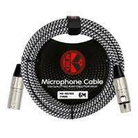 Kirlin 3M or  6M woven microphone cable black-MW480bk