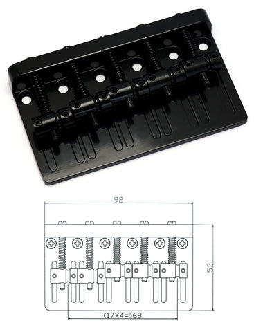 5-string bass guitar bridge- BB 20 same dimensions as the pic but chrome not black