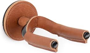 Levy guitar hanger Black or brown metal with leather bound