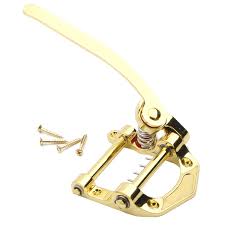 Guitar vibrato tailpiece for flat top electric guitar in 3 colours, chrome, black or gold