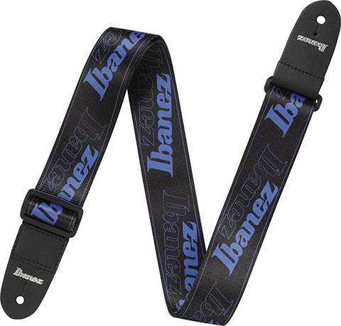 Ibanez logo guitar strap- blue, red or yellow