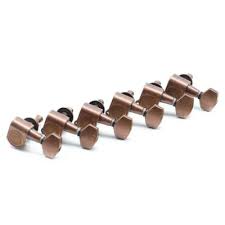 Machine heads die cast Red Bronze small square heads- 6 left for right handed guitars-set