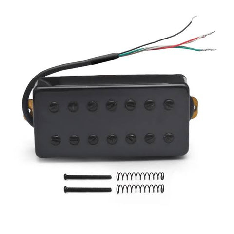 7 String Les Paul Style Humbucker Pickup Available in Neck and Bridge; Chrome, Gun Metal and Gold