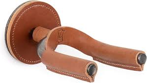 Levy guitar hanger Black or brown metal with leather bound