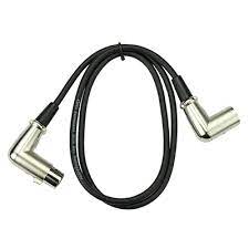 Hybrid right angle XLR male to XLR female 10M cable