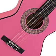 Santa Fe 1/2 size classical guitar in pink or translucent blue -free bag