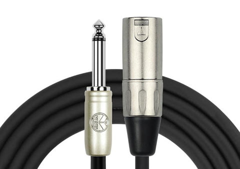 Kirlin 6 meter microphone cable 6.3mm mono jack to XLR male or female XLR