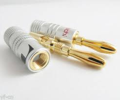 Banana plug Nakamichi High quality gold with red or black ring