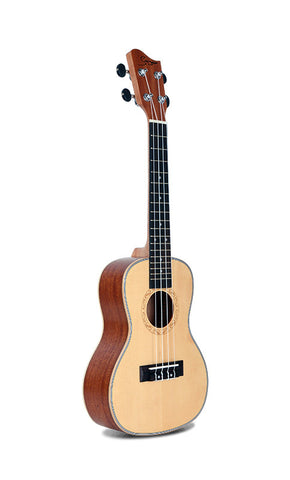 Grape concert solid spruce top ukulele GKC-70S