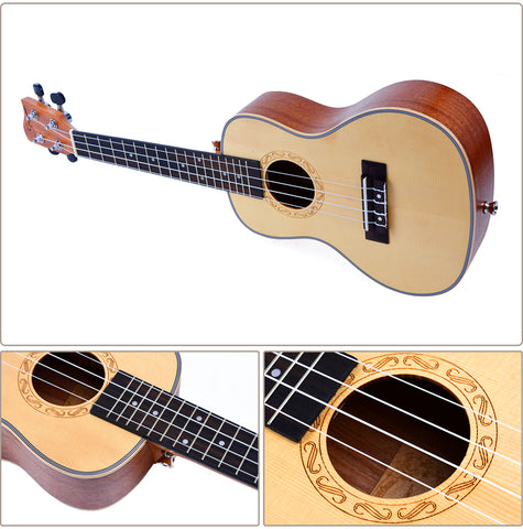 Grape solid spruce top soprano ukulele GKS-70S