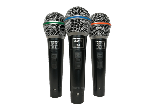 Hybrid 3-Pack of D-1 Dynamic Microphones with 3x XLR-XLR Cables