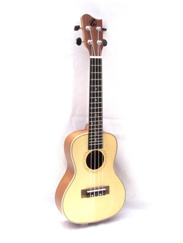 Grape concert solid spruce top ukulele GKC-70S