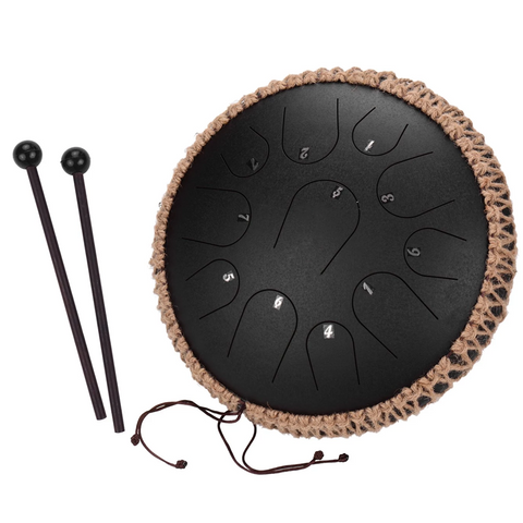 BK 13 inch metal Tongue drum with bag and beaters in 4 different colours