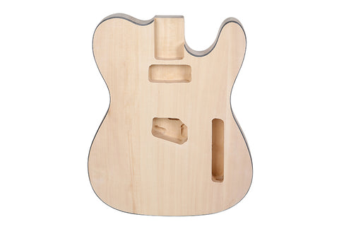 Telecaster style basswood electric guitar body with black top binding-unpainted