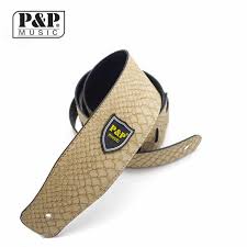 Amumu snakeskin guitar strap in 3 different colours