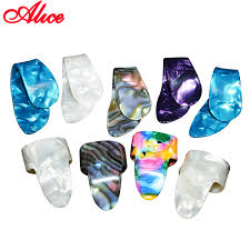 Alice stainless steel finger pick or celluloid finger or thumb pick in various colours