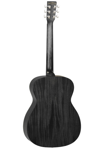 Tanglewood TWBBOE Blackbird Folk Smokestack black satin acoustic/electric guitar with bag