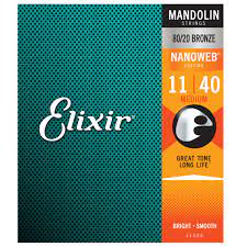 Elixir Mandolin 11525 80/20 bronze light nanoweb 0.11-0.40 strings