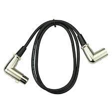 Hybrid cable angle XLR male to right angle XLR female 1 or 2M