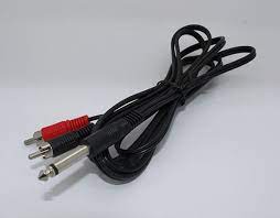 Cyberdyne 6.35mm Mono male to 2RCA male cable (1.8M)