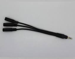 Cyberdyne 3.5mm stereo male to 3 x 3.5mm stereo female cable (15CM)