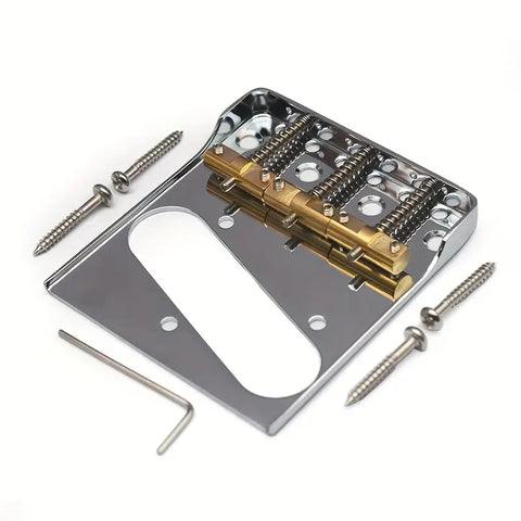 Bridge Telecaster Style with 3 Compensated Brass Saddles Chrome