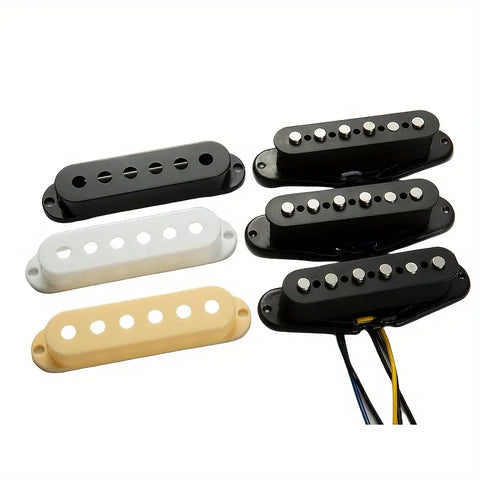 Pickup Single Coil Vintage Noiseless with Staggered Poles Neck; Middle or Bridge - Available in 3 Colours