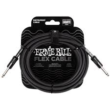 Ernie Ball Flex instrument cable straight to straight 20FT black or glow in dark-6435 or 6437