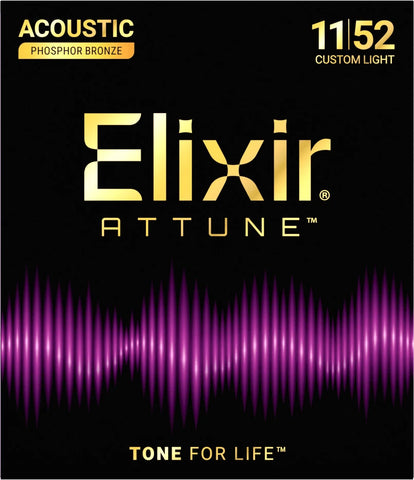 Elixir Attune Phosphor Bronze Coated Acoustic Guitar Strings