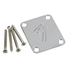 Neck Joint Plate chrome with F logo