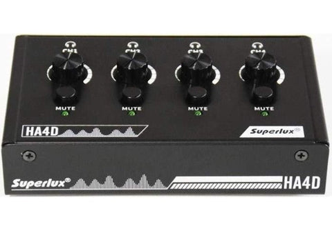 Superlux HA4D 4 Channel Powered Headphone Amplifier USB Powered