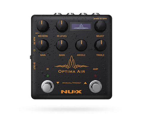 Nux Optima Air Amp Modeler and IR Loader for Acoustic Guitarists