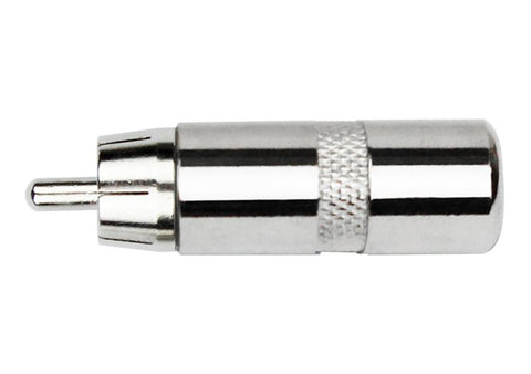 Kirlin male metal RCA plug Chrome