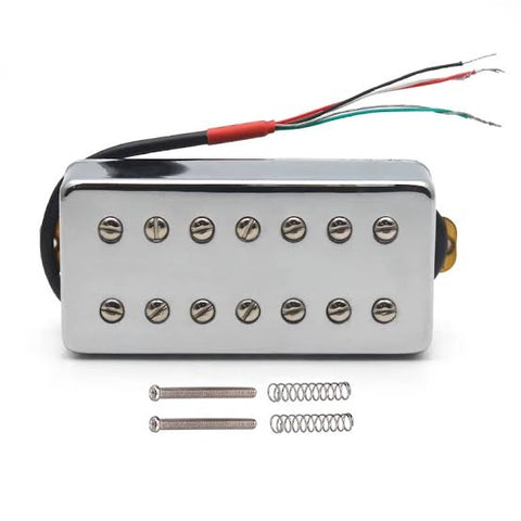 7 String Les Paul Style Humbucker Pickup Available in Neck and Bridge; Chrome, Gun Metal and Gold