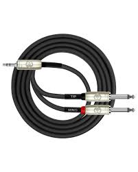Kirlin 3.5mm Stereo male Jack to 2x Mono 6.35mm male Jack 2M cable