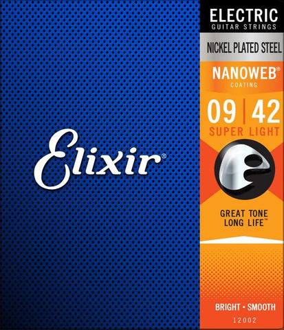 Elixir Electric 6 String Coated Nanoweb Nickel Wound Guitar Strings