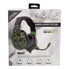 Voyager gaming headset with microphone - green camo