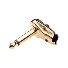 Cyberdyne 6.35mm mono male angle connector(metal) (flat) each. Chrome or gold