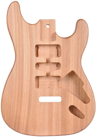 Strat style electric guitar body solid ash
