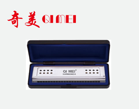 Qi mei 24 hole double harmonica in C and G
