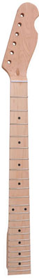 Tele style replacement electric guitar neck with maple or wenge fingerboard