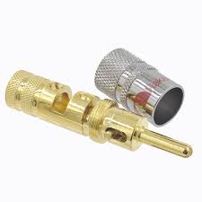 Banana plug Nakamichi High quality gold with red or black ring
