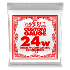 Ernie Ball single electric wound string 024 or 026