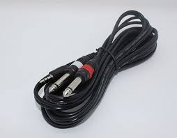 Cyberdyne CZK-888 or CZK-1031 3.5mm stereo male to 2 x 6.35mm mono male 3M or 2M cable